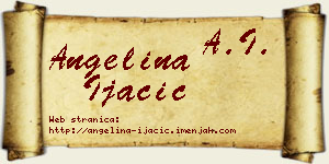 Angelina Ijačić vizit kartica